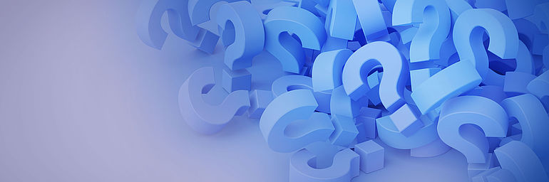 FAQ frequently asked questions graphic many questionmarks messed up