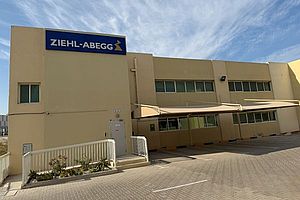 ZIEHL-ABEGG Dubai Gelbes Gebäude von ZIEHL-ABEGG Dubai