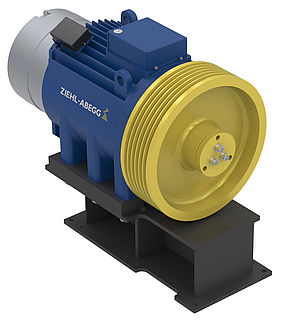 ZAframe 6000B Motor brackets with ZIEHL-ABEGG elevator machine