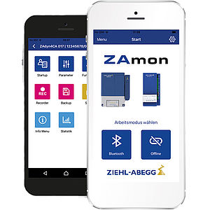ZAmon Mobile ZAmon Mobile auf zwei Smartphones (Startseite & Kategorien)