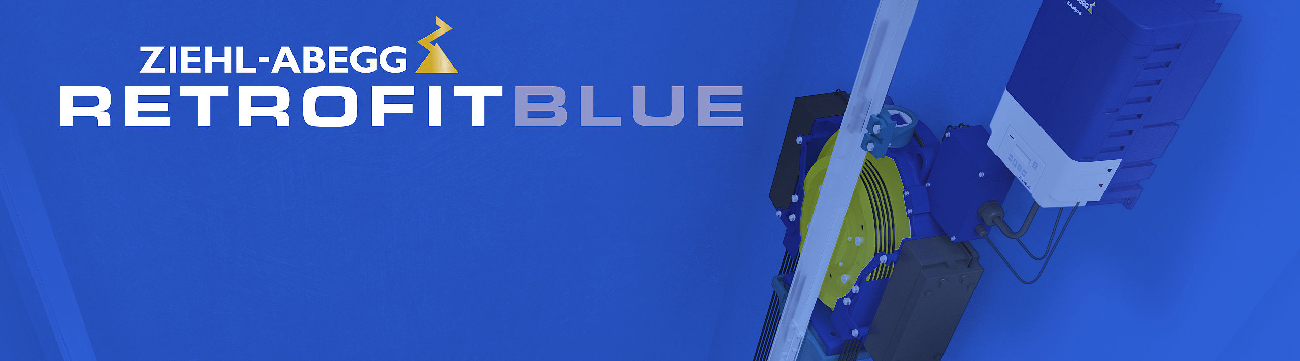 Retrofitblue Antriebstechnik Aufzugsantrieb mit Seilen & Regelgerät