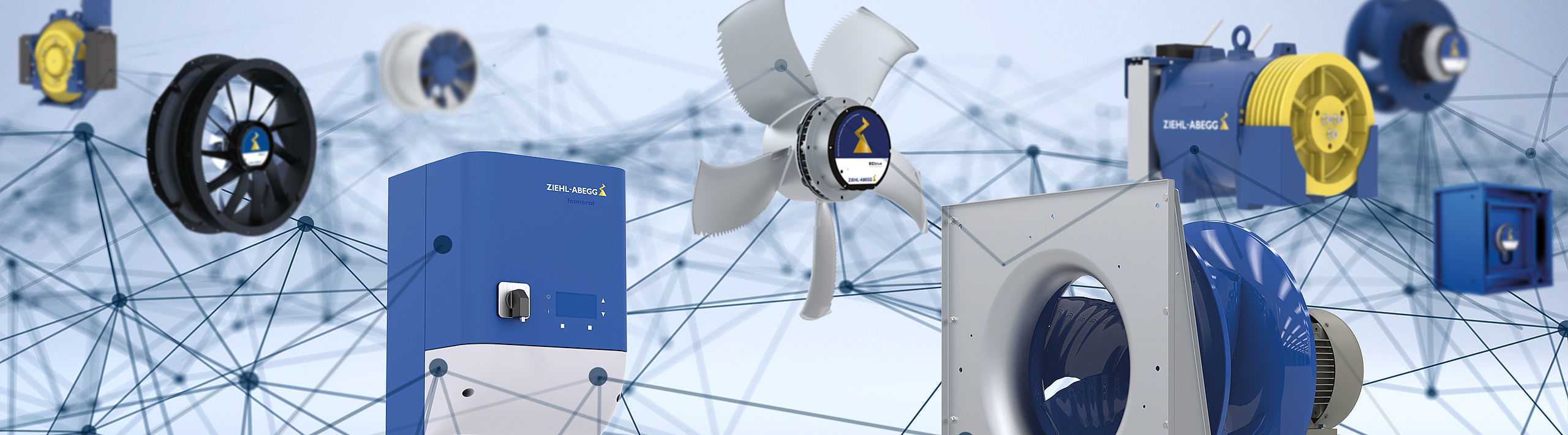 banner communication solutions digital web with ZIEHL-ABEGG products axial fans centrifugal fans elevator drives frequency inverters