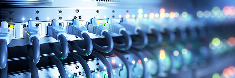 Connector ethernet patch cable in server network