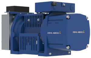 blue elevator machine ZAtopx front view 45 degrees rotated
