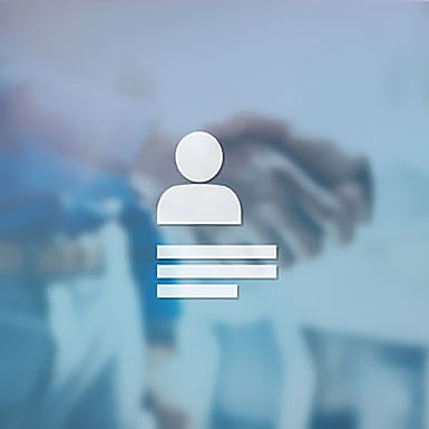 supplier portal_supplier application icon person with text lines and shaking hands in the background
