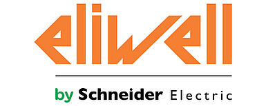 Orangener Text "eliwell", darunter "by Schneider Electric"
