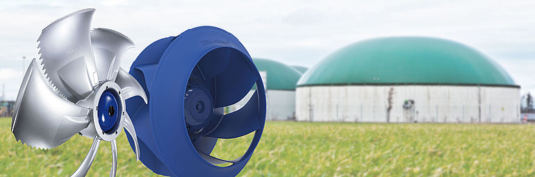 5_solar power_bio energy_fuel cells axial fan FE2owlet and centrifugal fan ZAvblu with bio energy plant in the background