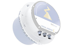 M12 plug & play connector MK116 on high-efficiency motor ECblue backcreative