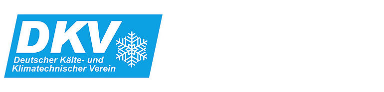 DKV Logo Text "DKV Deutscher Kälte- & Klimatechnicher Verein" & Schneeflocke