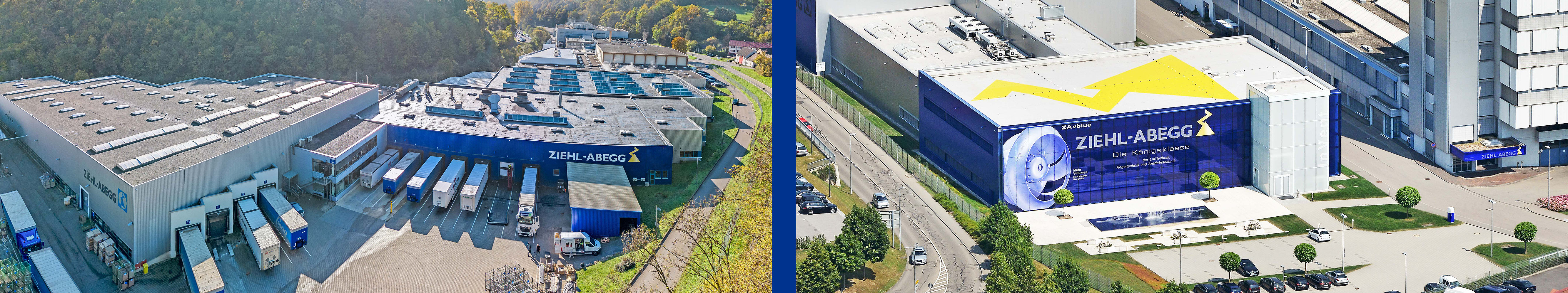 ZIEHL-ABEGG Standorte Bieringen & Künzelsau Werk von ZIEHL-ABEGG in Bieringen neben Standort in Künzelsau