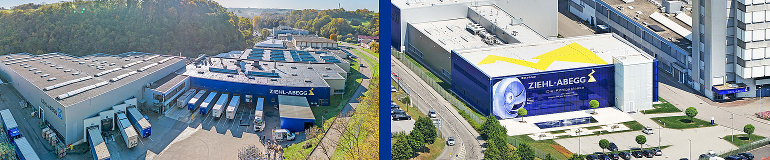 ZIEHL-ABEGG Standorte Bieringen & Künzelsau Werk von ZIEHL-ABEGG in Bieringen neben Standort in Künzelsau