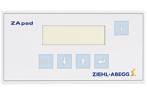 Operating terminal ZApad ZApad operating terminal front ZIEHL-ABEGG control technology system components