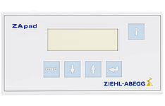 ZApad operating terminal front ZIEHL-ABEGG control technology system components
