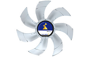 FE2owlet with ECblue biomimetically designed axial fan FE2owlet from ZIEHL-ABEGG with ECblue motor front view