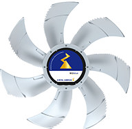 axial fan FE2owlet ECblue Serviceline axial fan FE2owlet ECblue frontal view