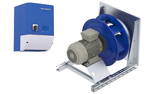 Frequenzumrichter & Radialventilator mit ER-Modul