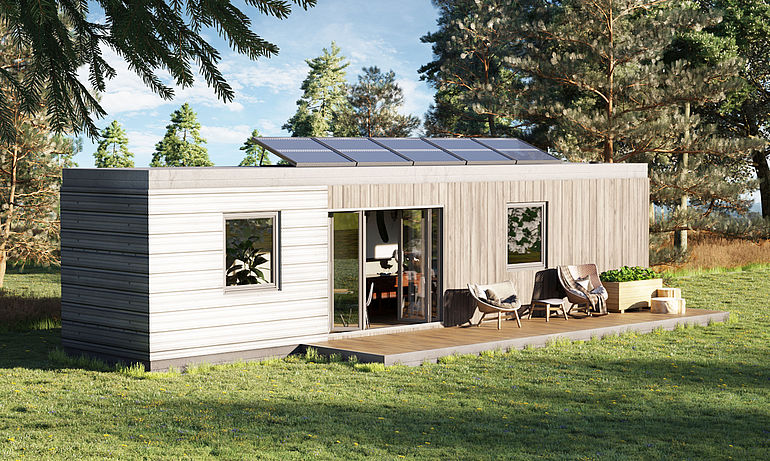 Cargo container converted as living space