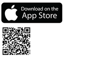 "Download on the App Store" & QR-Code zum Abscannen