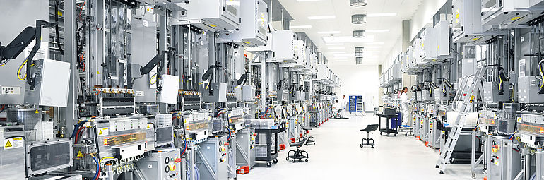 Production line frequency inverter production