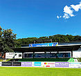 Sponsoring der Schwäbisch Hall Unicorns Tribüne der SHA Unicorns mit ZIEHL-ABEGG Bannern