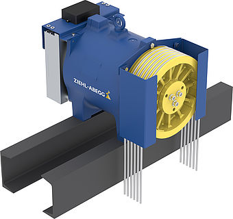ZAframe MP3300 Adapter rails with ZIEHL-ABEGG elevator machine