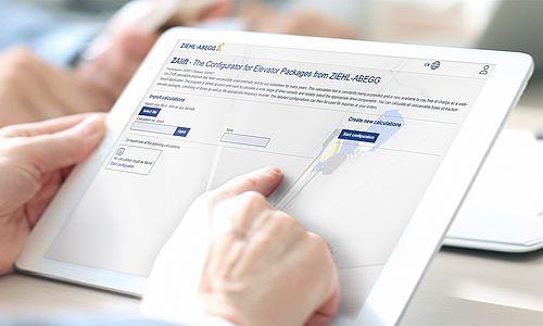 banner software ZAlift Tablet PC with ZAlift software for elevators