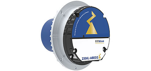 ECblue Motor mit ZIEHL-ABEGG Logo