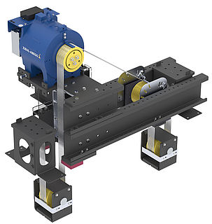 ZAframe MK2850B Retrofit Frame for plastic-coated ropes with ZIEHL-ABEGG elevator machine