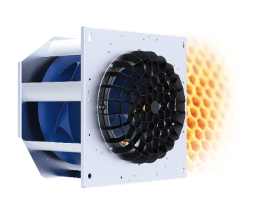 ZApilot mit ZAflow Ein Radialventilator mit ZApilotXL Modul & ZAflow Gitter