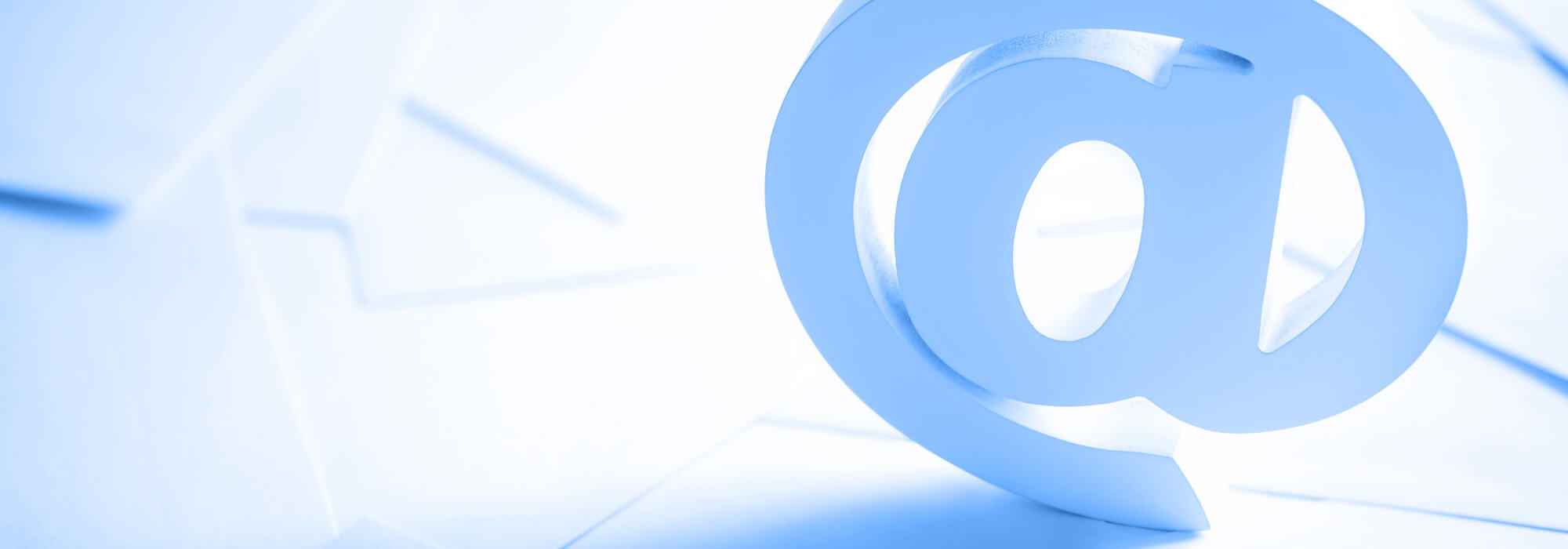 Kontaktformular @ auf Briefen