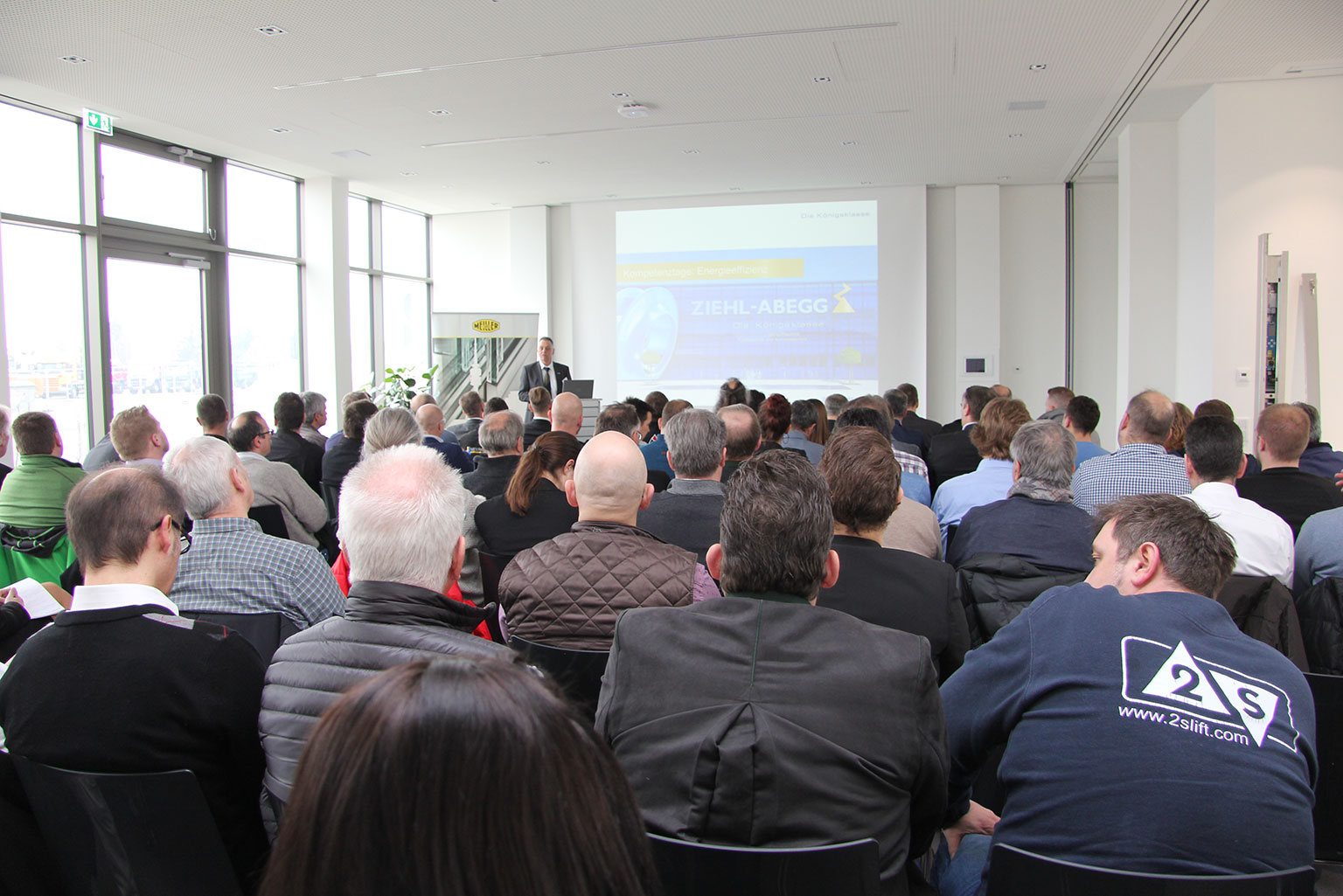 More than 80 participants came to Munich for a Competence Day organized by Meiller Elevator Doors and Ziehl-Abegg. Further events were held in Cologne and in Hamburg.