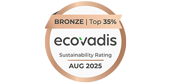 Ecovadis Sustainability Bronze Badge Bronze Top 35% ecovadis Sustainability Rating Aug 2025