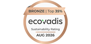 Ecovadis Sustainability Bronze Badge Bronze Top 35% ecovadis Sustainability Rating Aug 2025