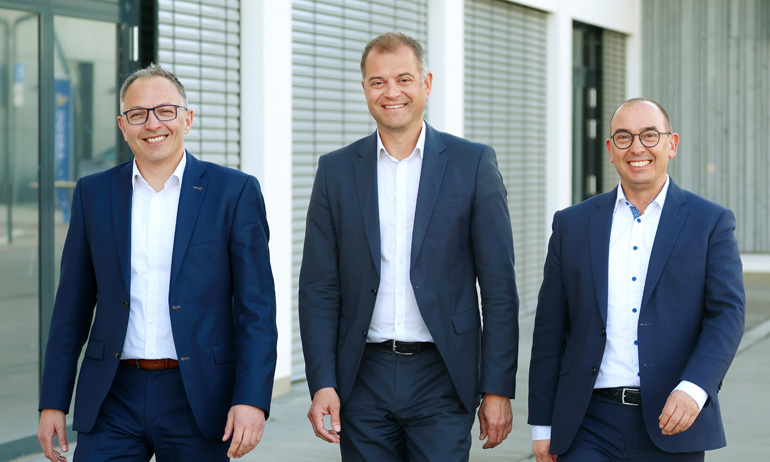 ZIEHL-ABEGG Vorstand mit Herrn Altherr, Herrn Ley & Herrn Mayer Marco Altherr (CFO), Joachim Ley (CEO) & Wolfgang Mayer (CTO)