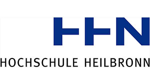 Sponsor der Hochschule Heilbronn ZIEHL-ABEGG Blaues HHN (ohne rechte H Striche), Text "HOCHSCHULE HEILBRONN"