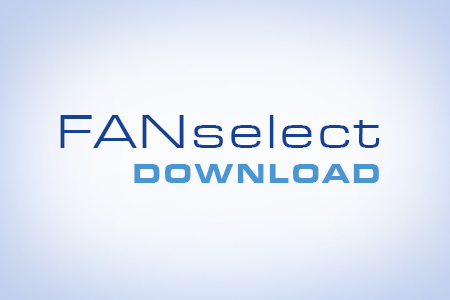 Hellblauer Hintergrund mit Text "FANselect DOWNLOAD"