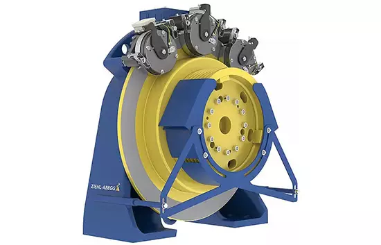 elevator engine ZAsyn SM860 front view 45 degrees rotated