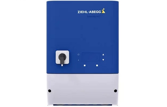control technology ventilation systems frequency inverter Icontrol with blue housing frontal view