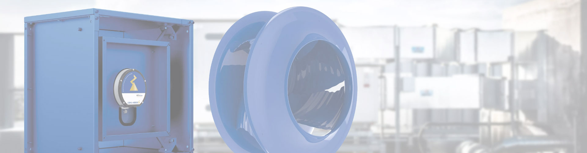 Ventilatoren für HVAC-Systeme ZAcube & ZAbluefin vor HVAC-System