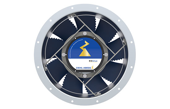 bionisch designter Axialventilator MAXventowlet ECblue Frontansicht